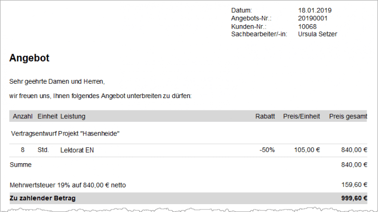 So Definieren Sie Zuschlagspositionen In Meinbüro