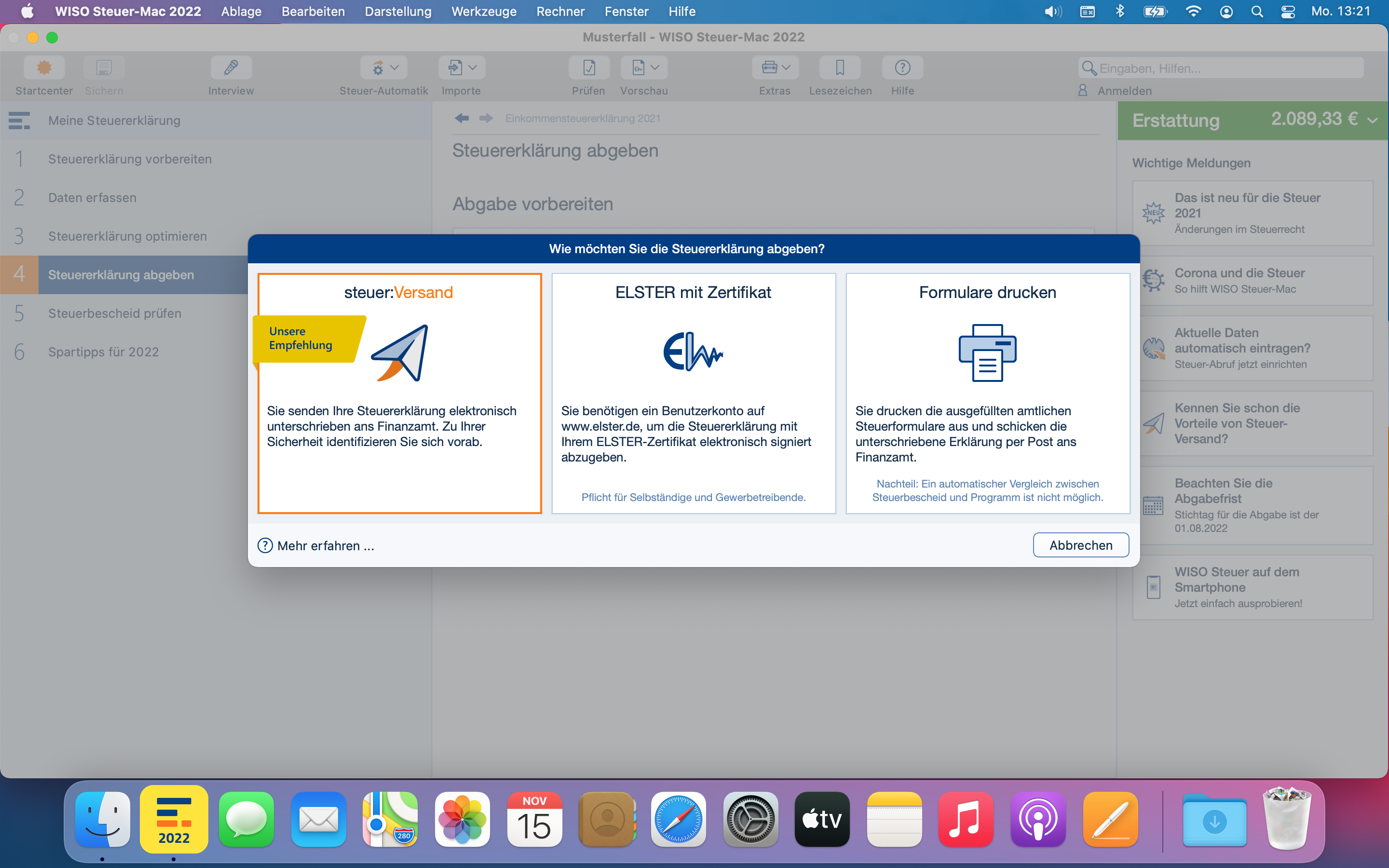 WISO SteuerMac 2022 kaufen & herunterladen Buhl