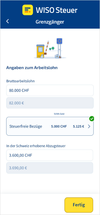 Anlage N-GRE mit der App WISO Steuer ausfüllen